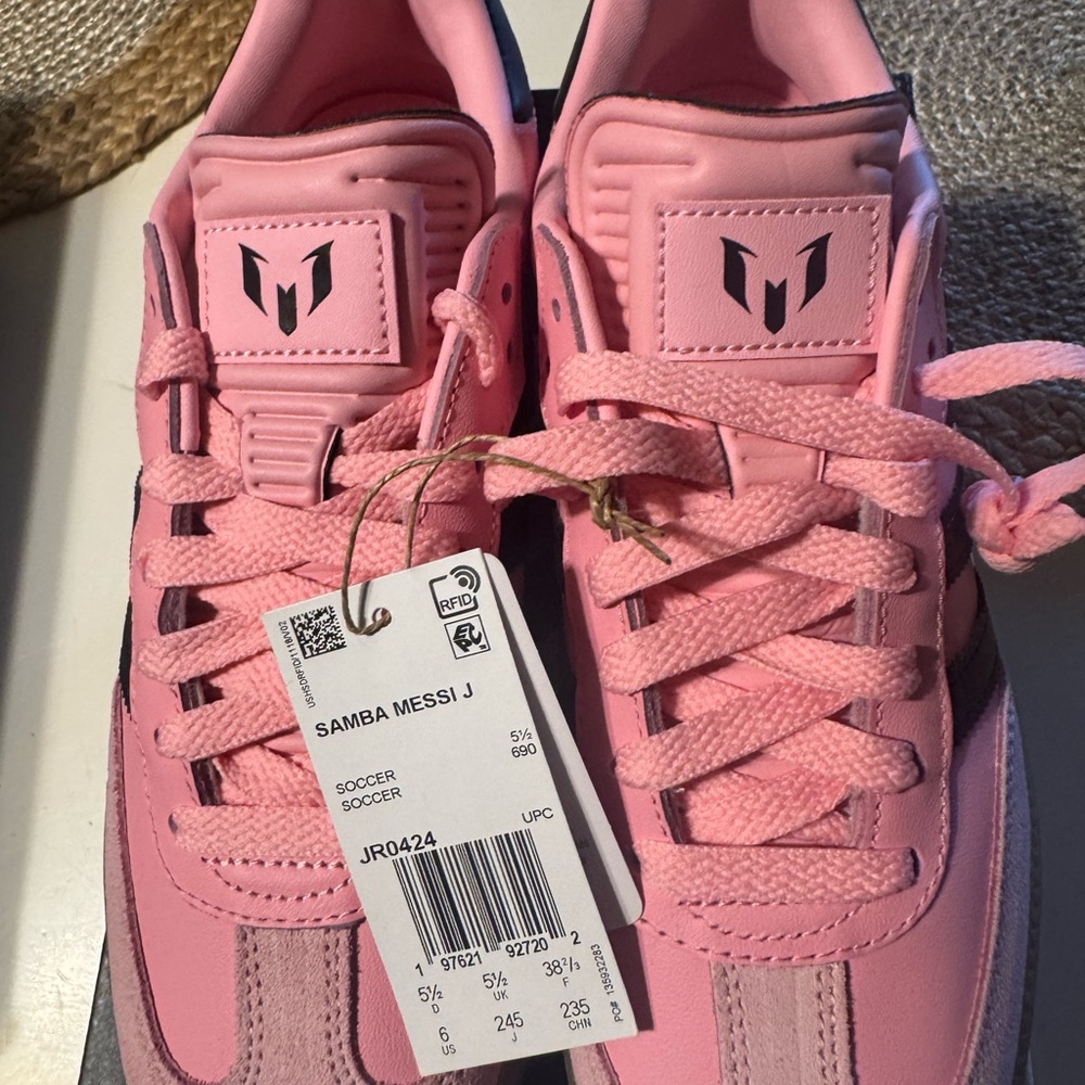 Adidas Samba Messi J Pink Sneakers